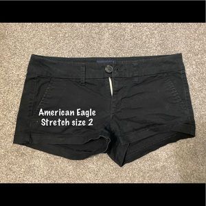 American Eagle black jean shorts